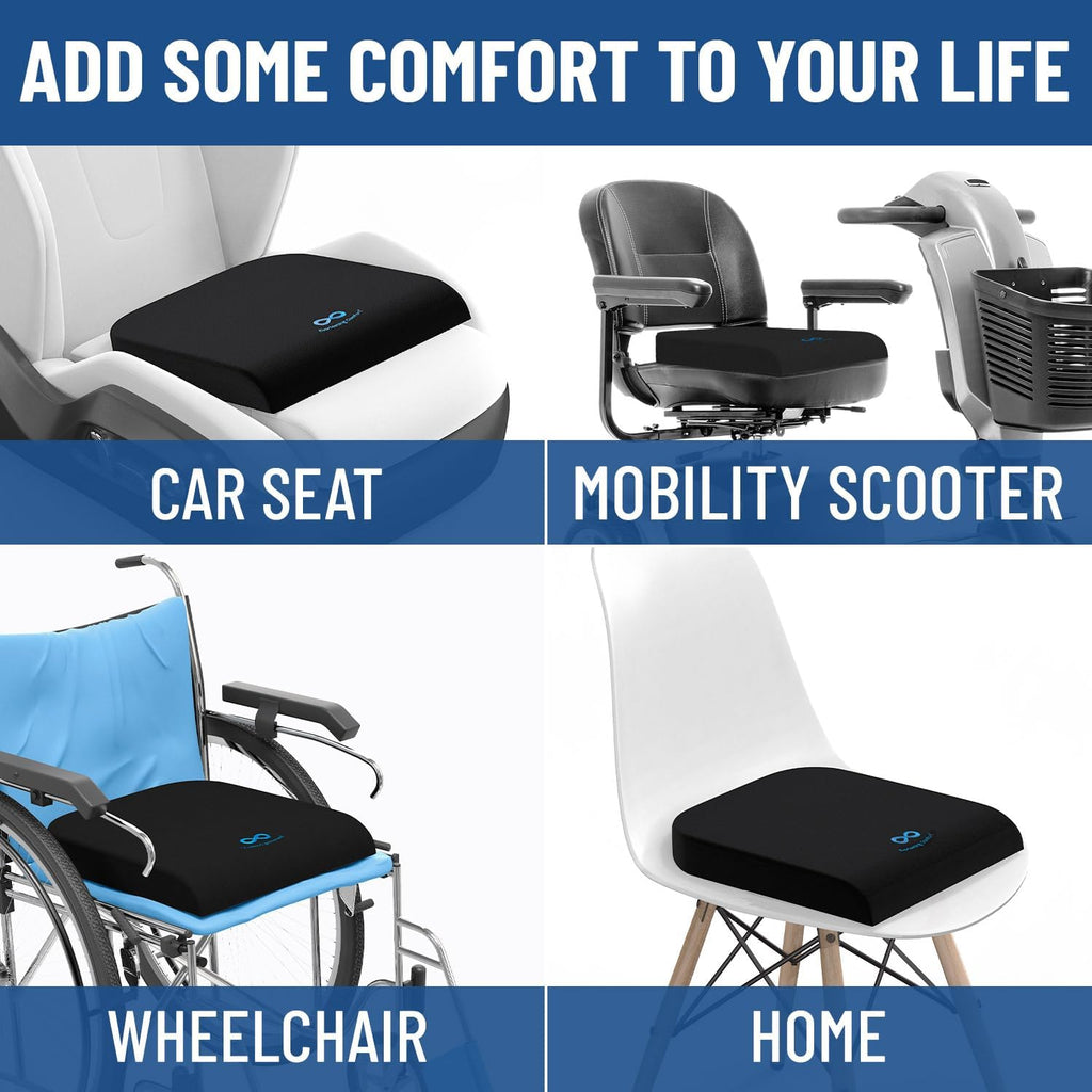 EverlastingComfort Everlasting Comfort Ventilated Wheelchair Cushions for Pressure Relief - Gel Memory Foam Wheel Chair Seat Cushion Pad fo…