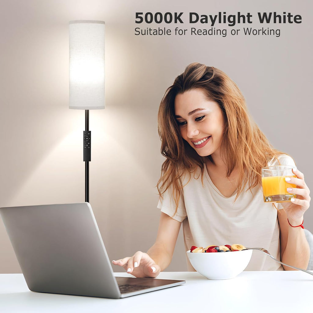 Ambimall 64'' Floor Lamps for Living Room with Remote Control and Stepless Dimmable Colors Temperature & Brightness, 9W Bulb…