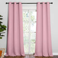 NICETOWN Patio Glass Door Blackout Curtains for Bedroom/Living Room, Privacy Panel Drapes for Dining Room and Guest Room (Crystal Pink…