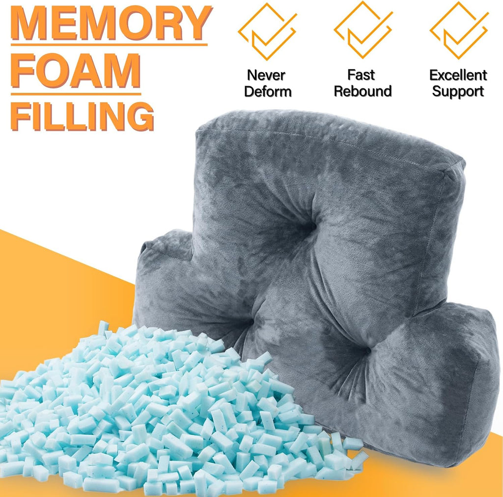 1 MIDDLE ONE Back Pillow for Chair, Memory Foam Lumbar Pillow for Back Support, Back Rest Cushion for Office, Sofa, Couch Sitting…