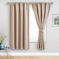 Jiuzhen Blackout Curtains for Bedroom - Thermal Insulated Room Darkening Noise Reducing, 52 x 63 Inch Length Curtains for Living Room, Set…
