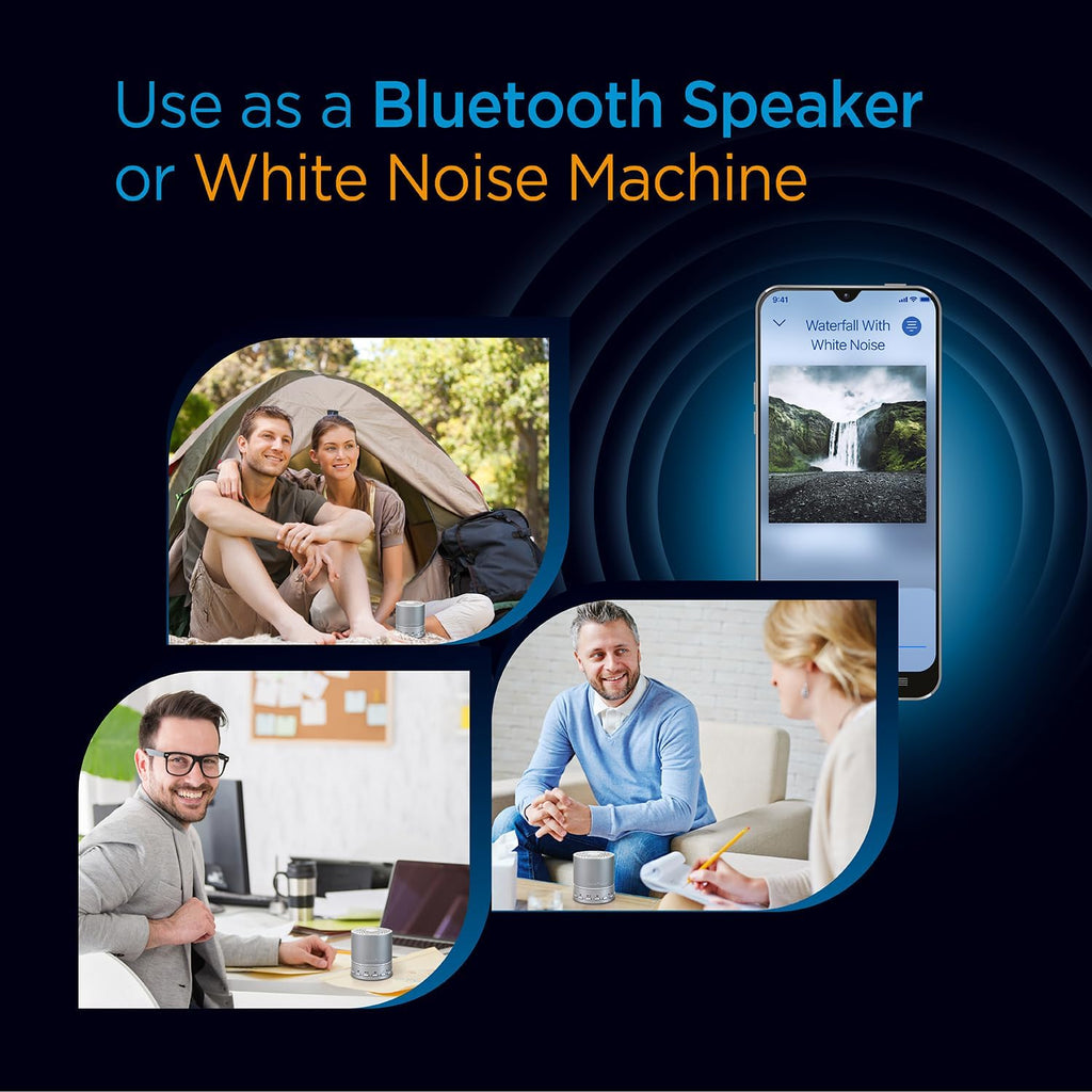 Sound Oasis Bluetooth White Noise Machine – Portable Sound Machine with 20 Non-Looping Nature, Pink & Brown Noise Sounds, Tinnitus Masker…