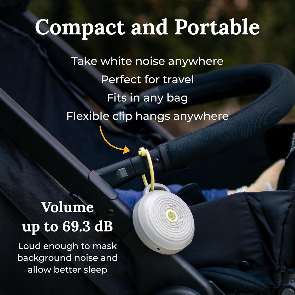 Yogasleep Hushh & Crush Resistant Travel Case, (2 Piece Set) Portable White Noise Sound Machine for Baby, 3 Soothing Natural Sounds, Noise…