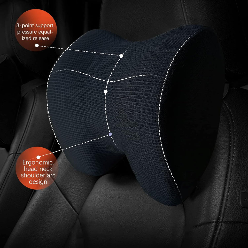 SPRFUFLY Make Relaxing Car Headrest Pillow, Car Pillow for Driving with Adjustable Strap, Breathable Removable Cover & Ergonomic Design…