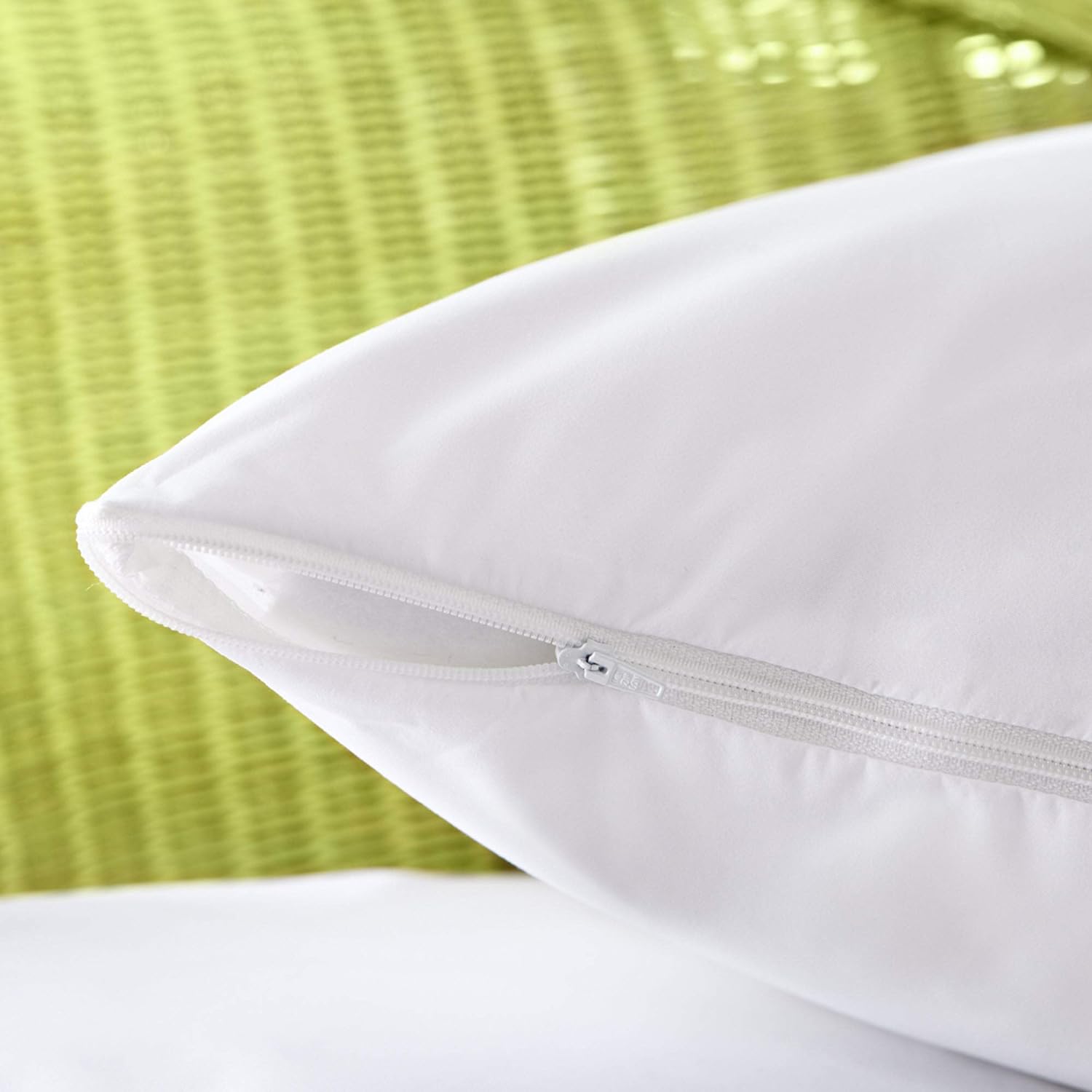 AllerEase 100% Breathable Cotton Pillow Protector for Sleeping - 4 Pack, White 4 Pack Cotton White