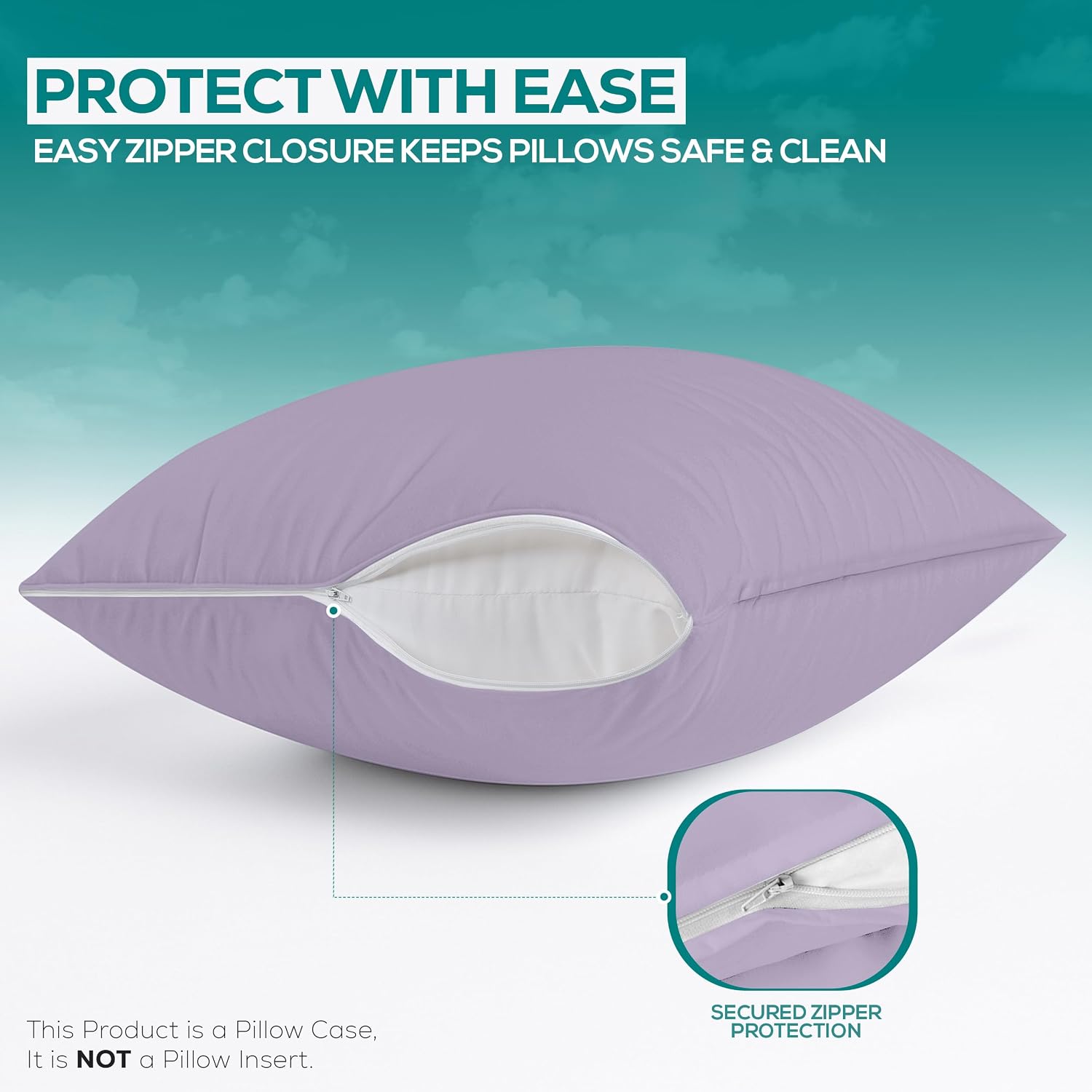 Utopiabedding Utopia Bedding 100% Waterproof Pillow Protectors with Zipper Queen Size (Set of 2), Bed Bug and Dust Mite Proof Zippered Pill…