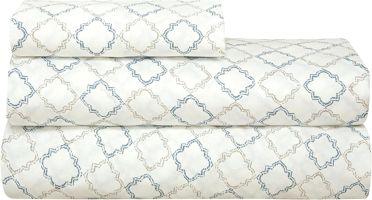 Royalelinens ROYALE LINENS 300 Thread Count 100% Long Staple Combed Cotton Sheet Set - 4 Piece King Bed Sheets - 1 Fitted, 1 Flat & 2 Pillo…