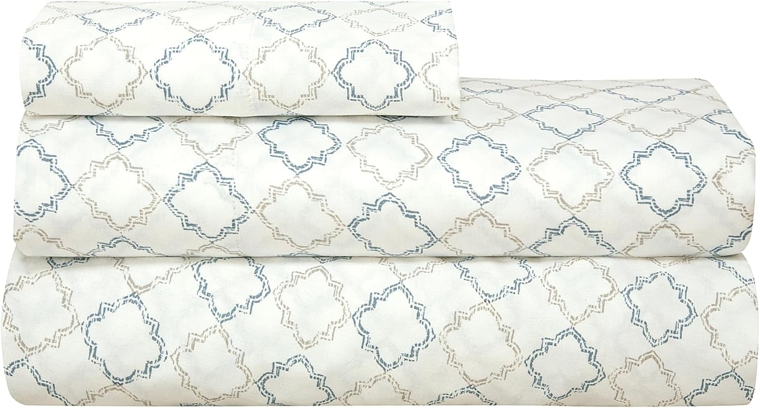 Royalelinens ROYALE LINENS 300 Thread Count 100% Long Staple Combed Cotton Sheet Set - 4 Piece Queen Bed Sheets - 1 Fitted, 1 Flat & 2 Pill…