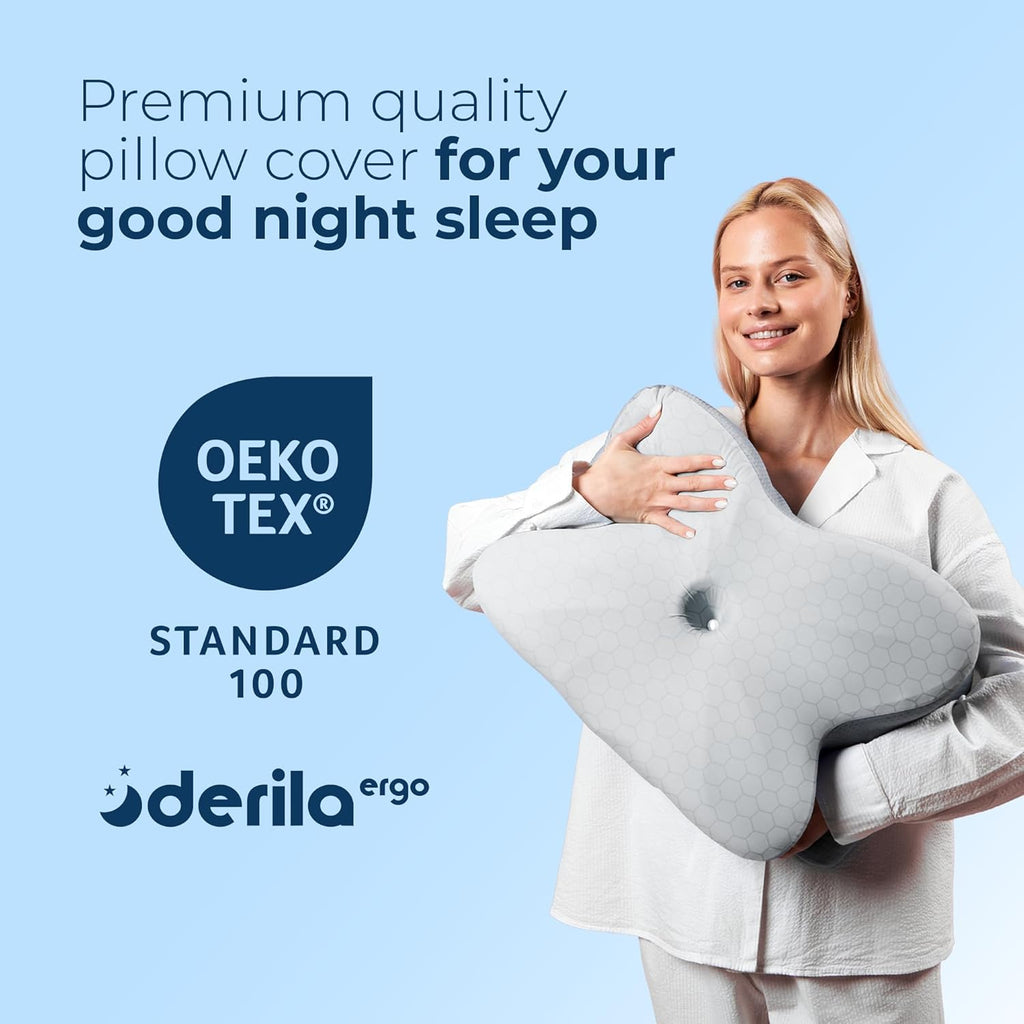 Derila | MemoryFoamPillow Derila Ergo Thermal Pillow Cover for Cervical Neck Pillow – Cooling Pillowcase for Memory Foam Pillow