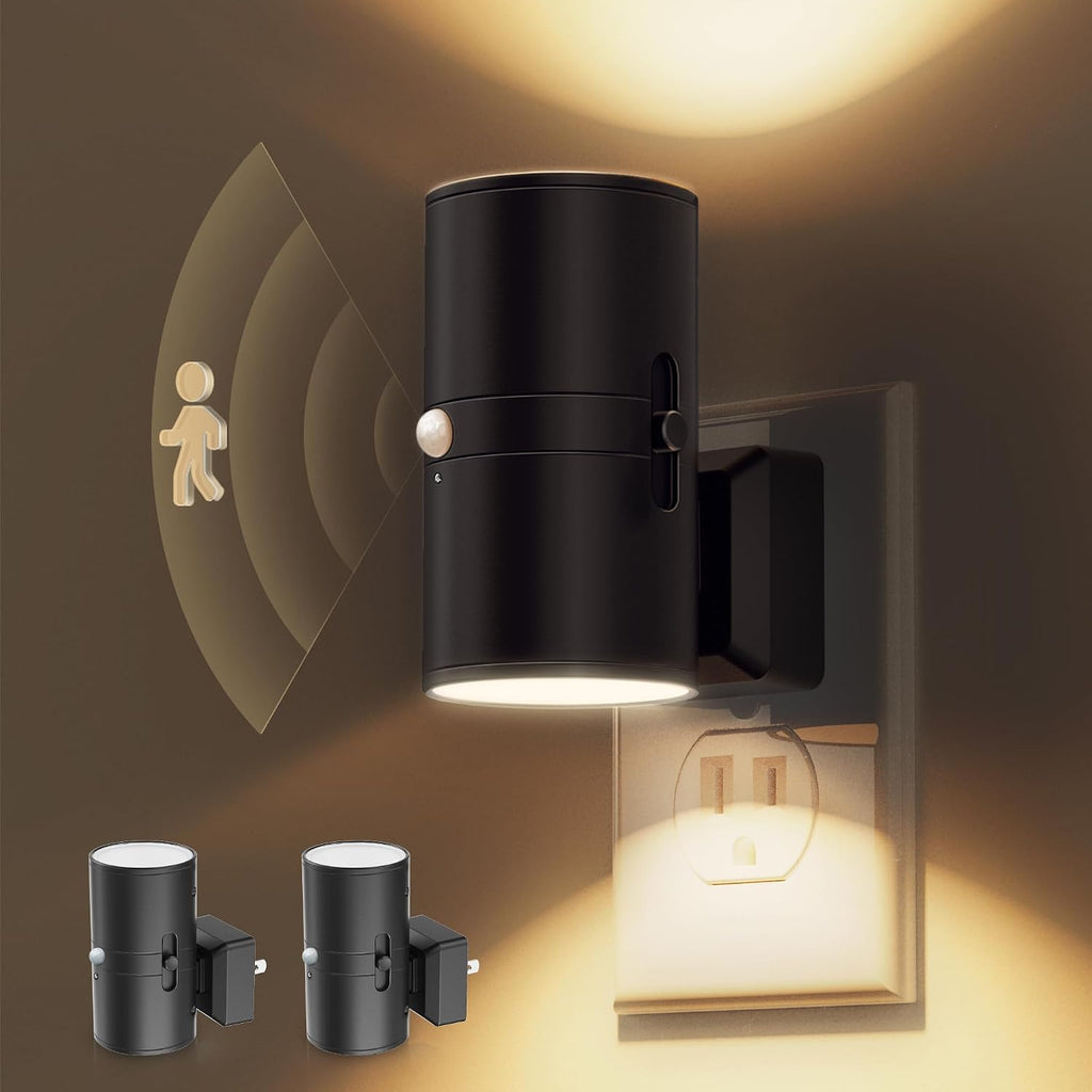 L LOHAS LED Motion Sensor Night Light, Dimmable Night Lights Plug into Wall, Plug in Nightlight, Motion Sensor Light Indoor for Bathroom…