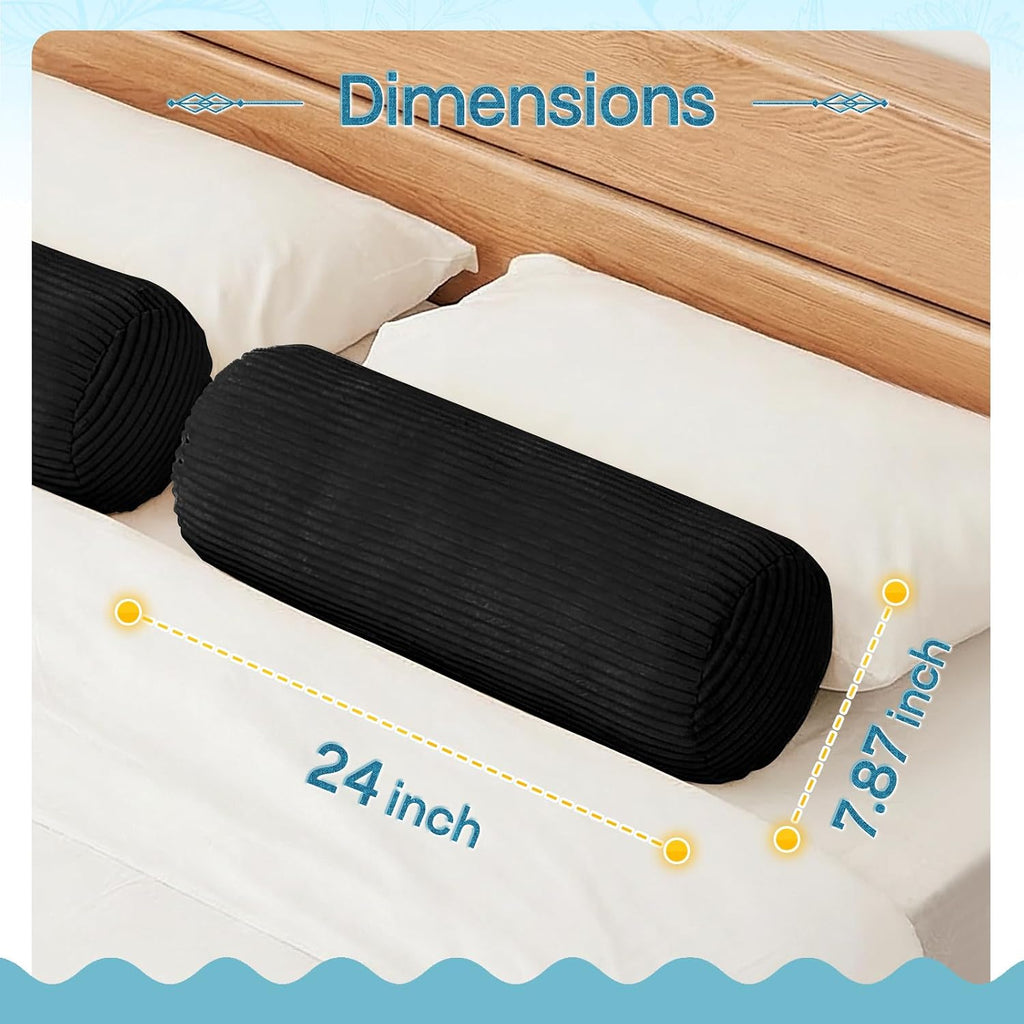1Middleone 1 MIDDLE ONE Body Pillow, Memory Foam Body Pillows for Adults Sleeping, Decorative Bolster Pillow for Couch and Bed, Long Cylind…