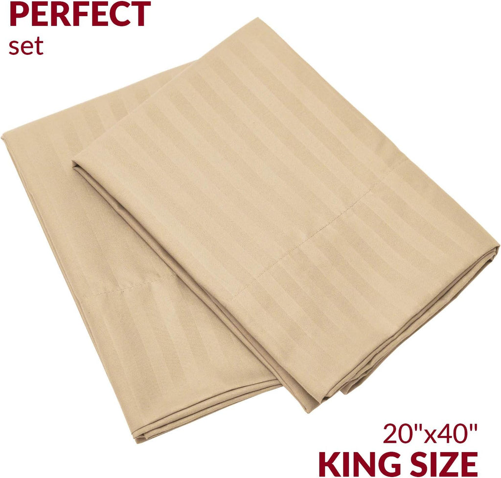 Mellanni Pillow Cases - Luxury, Extra Soft, Cooling Pillow Covers - 2 PC Iconic Collection Pillowcases - Envelope Closure (King 20" x 40",…