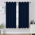 Cucraf Navy Blue Blackout Curtains 45 inch Length 2 Panels Set, Room Darkening Drapes for Living Room Bedroom, Thermal Insulated Light Bloc…