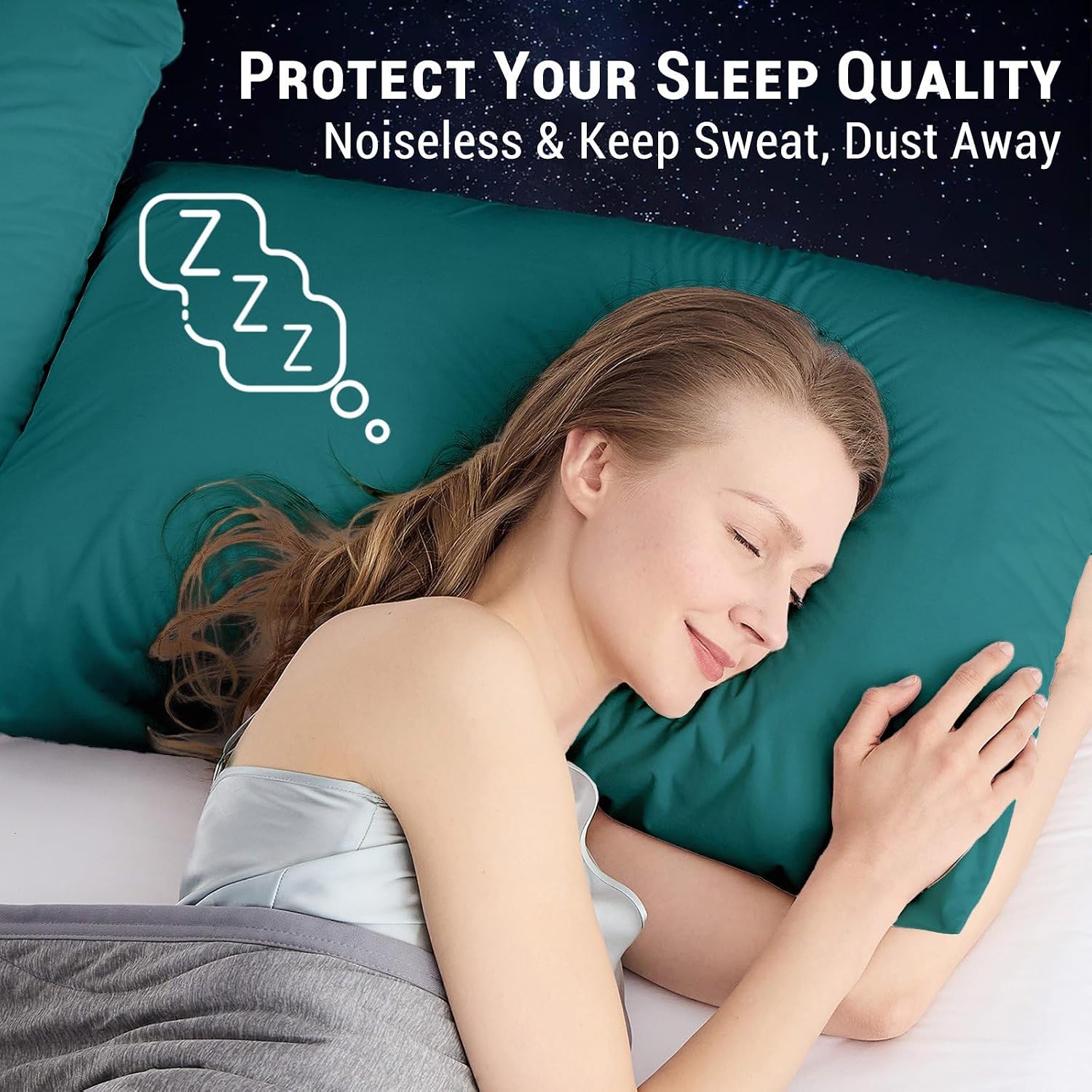 Gogreen Bamboo Rayon Waterproof Pillow Protector, Breathable Pillow Cover, Cooling Pillow Case Protector with Zipper, Super Soft Pillow Cas…