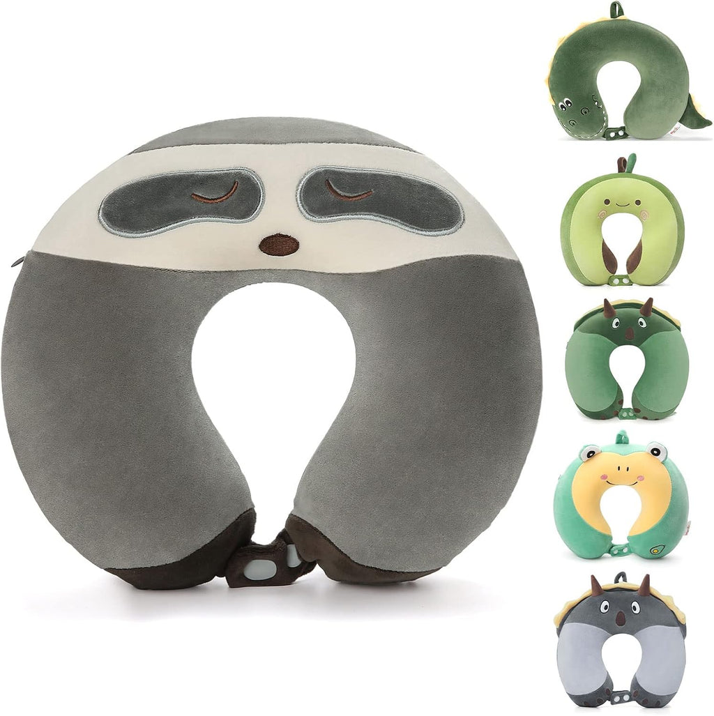 NiuniuDaddy Niuniu Daddy Sloth Kids Neck Pillow for Traveling, 100% Memory Foam Soft Travel Pillow, Airplane Travel Road Trip Essential for…