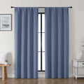 Gwine Denim Blue Blackout Curtains for Living Room 72 inches Long, Noise Reducing Room Darkening Window Treatment Curtains for Bedroom…