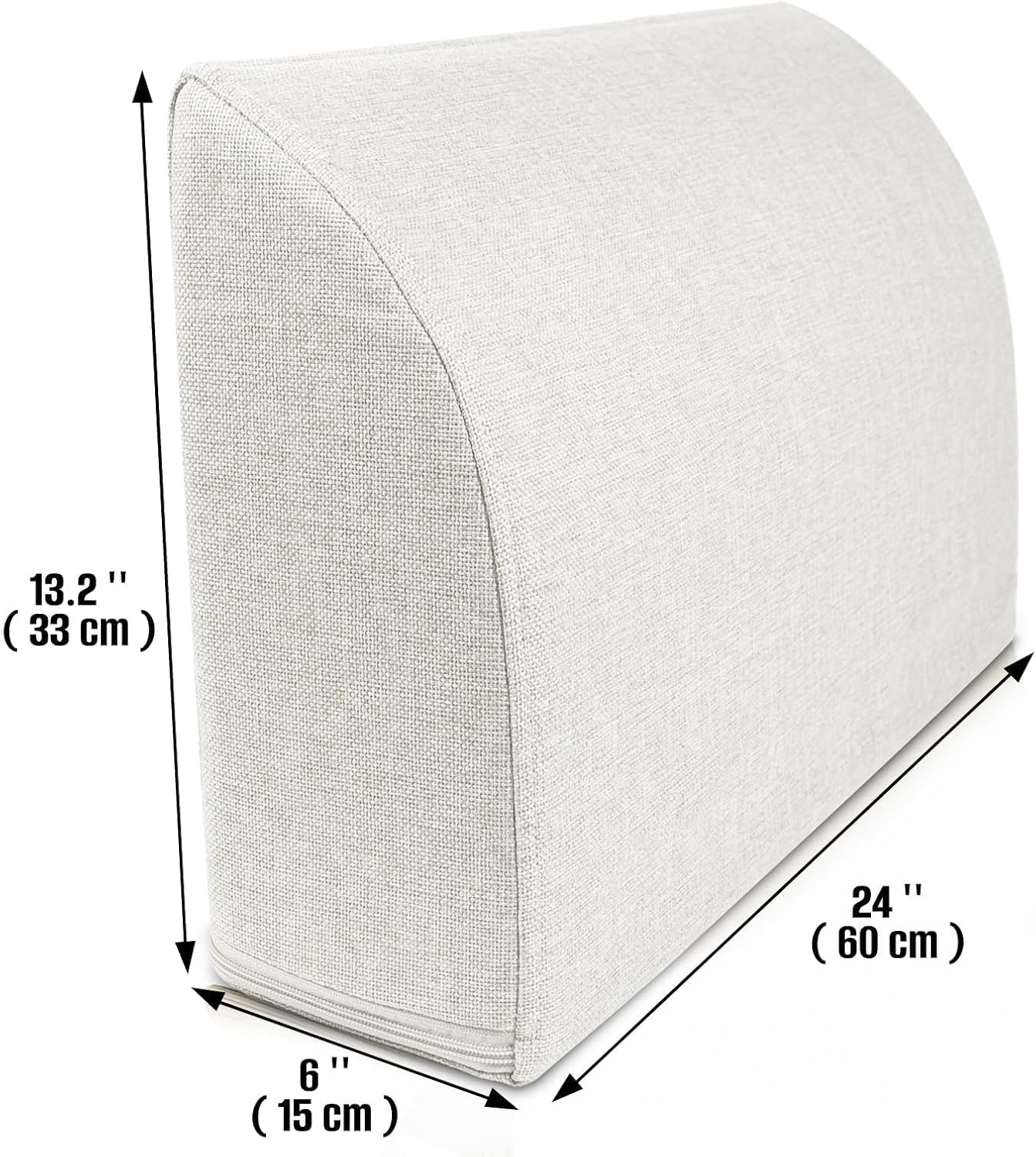 2PCS Sofa Couch Back Cushions, Backrest Support Pillow for Elderly, Extra Large Thick Lumbar Support Pillow for Home (6x24x13.2 in, Linen…