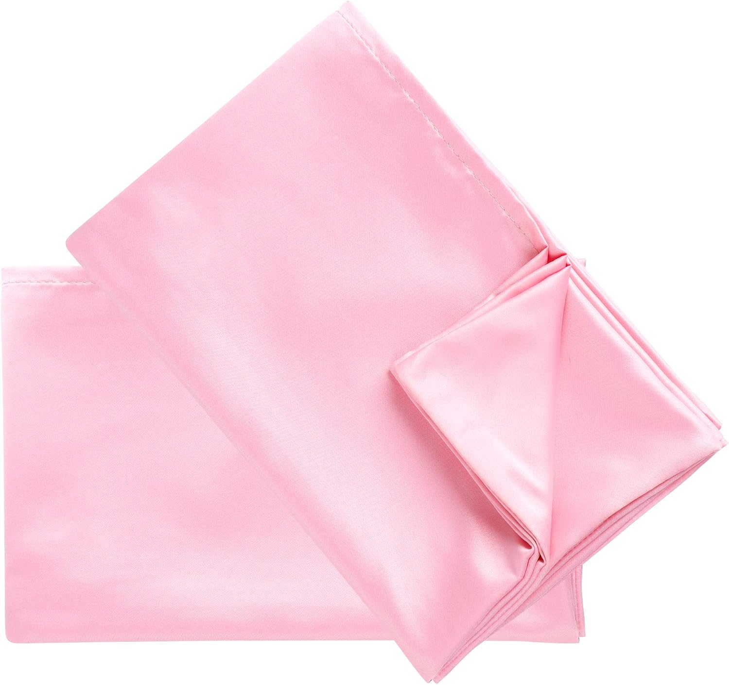 uxcell 2 Pack Silk Satin Pillowcase for Hair and Skin, Cool, Silky, Soft Breathable Pillow Cases Standard Size 20x26 Inch Sateen Pillowcase…