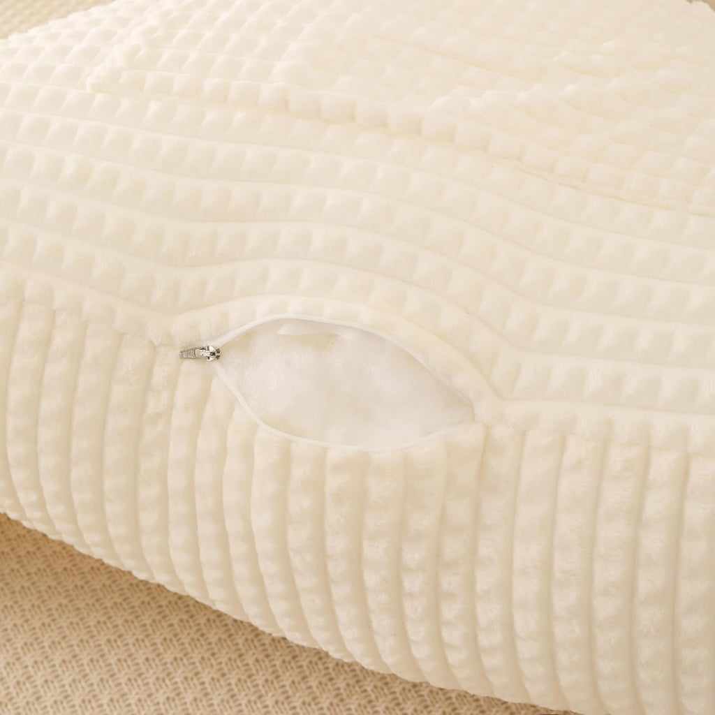 Pajeo Cozy Flannel Reading Pillow for Sitting Up in Bed, Skin-Friendly Sitting Pillow for Pregnancy & Nursing Support, Oeko-TEX Certified Bac…