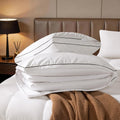Davmabcjy 3 in 1 Adjustable Goose Down Pillows Standard Size Set of 2, Cooling Cover Bed Pillows, Fluffy Soft Feather Down Pillow fo…