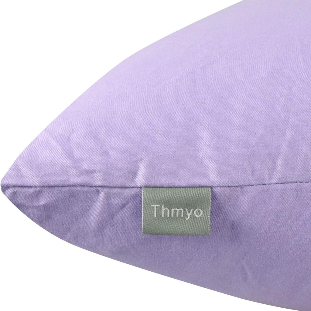Thmyo 4-Pack 100% Cotton Comfortable Solid Decorative Throw Pillow Case, Thmyo Square Cushion Cover Pillowcase Sublimation Blank Pillow Cove…
