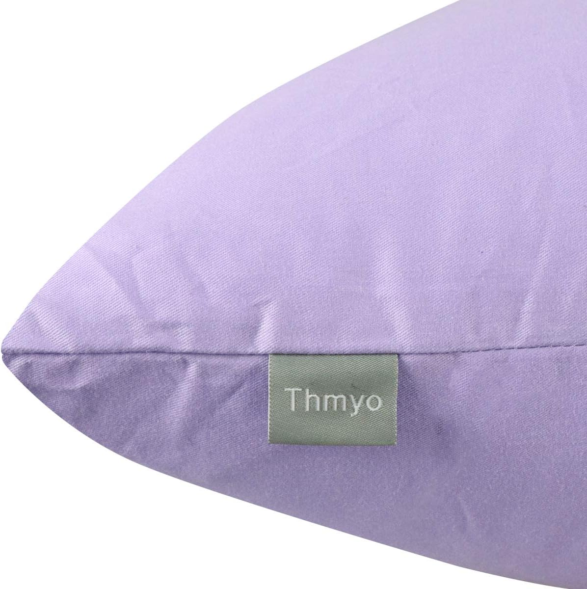 Thmyo 4-Pack 100% Cotton Comfortable Solid Decorative Throw Pillow Case Square Cushion Cover Pillowcase Sublimation Blank Pillow Covers DIY…