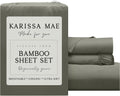 KARISSA MAE Pure Viscose from Bamboo Twin Size Sheet Set | 100% FSC Certified | Luxuriously Soft | Cooling | 18" Deep Pocket w/Corner…