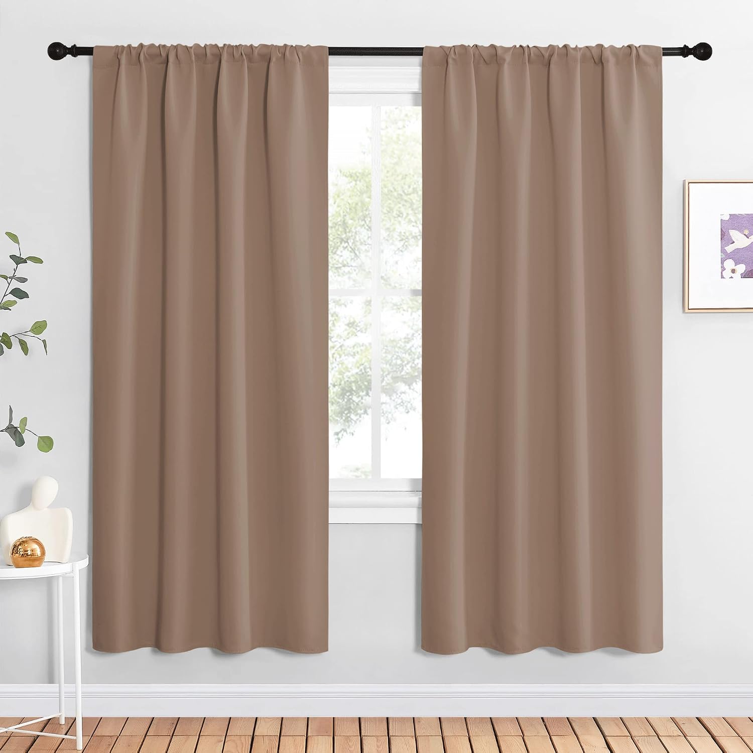 NICETOWN Kids Blackout Curtain Panels - Window Treatment Thermal Insulated Rod Pocket Blackout Drapes for Bedroom (Set of 2, 42 by 72…