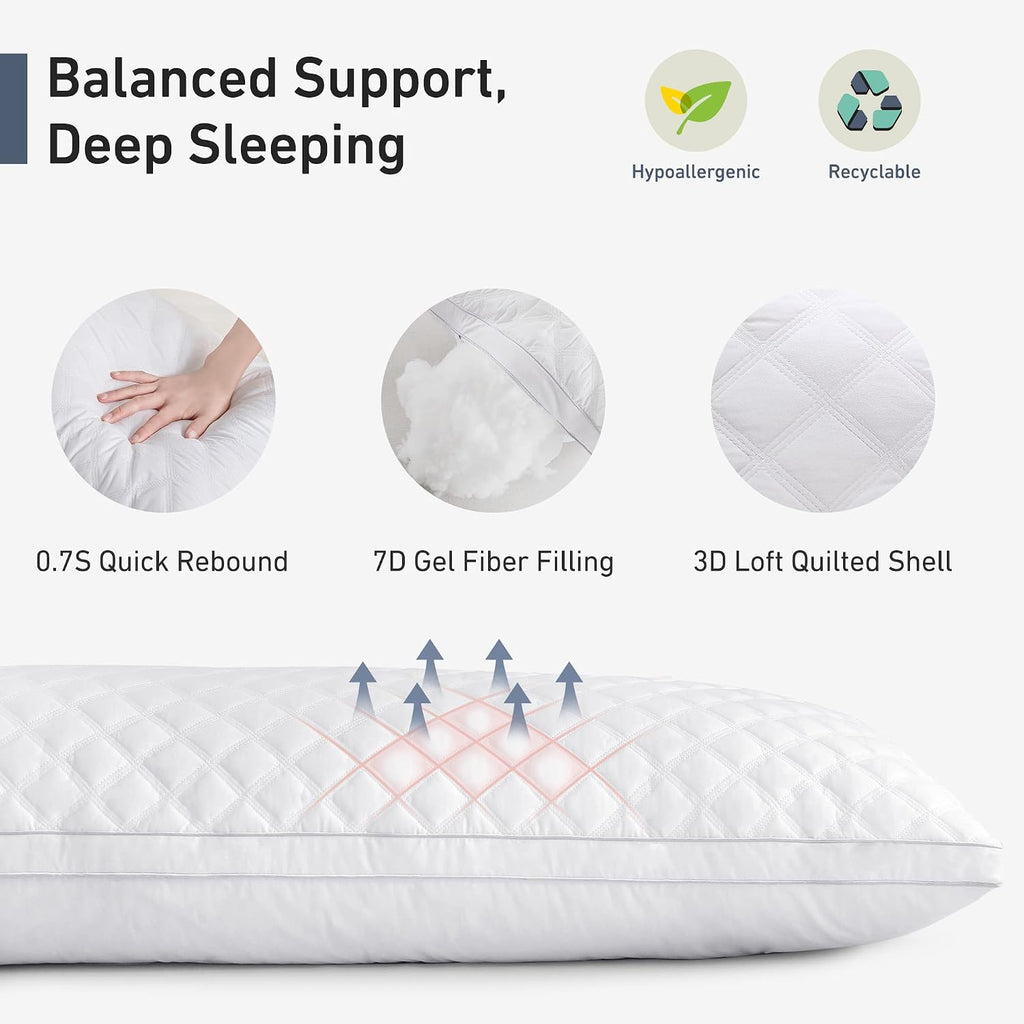 Leeden Body Pillow - White Firm Fluffy Long Pillow - 21 x 54 Soft Plush Full Body Pillows - Adjustable Side Pillow for Sleeping 1 Count Whi…