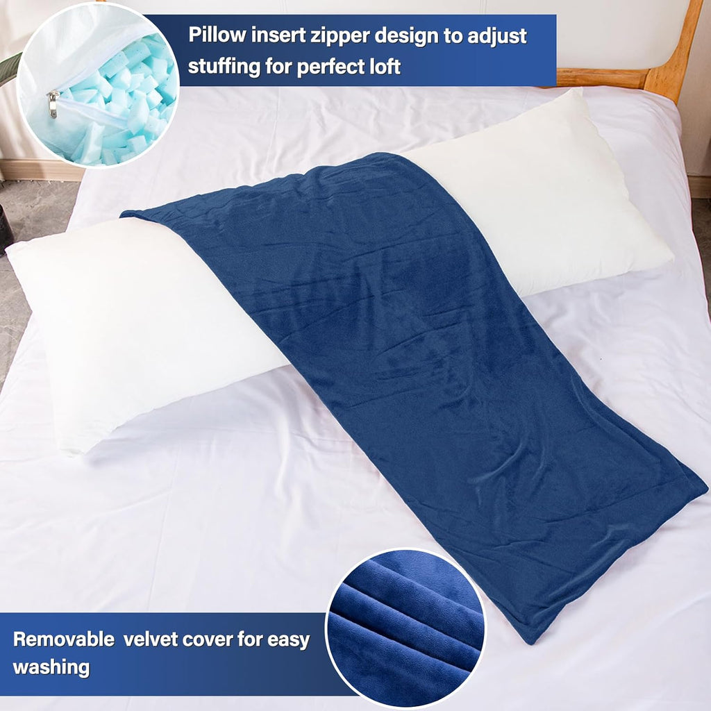 1 MIDDLE ONE Body Pillow, Memory Foam Body Pillows for Adults Sleeping, Long Pillow for Bed, Big Large Firm Full Body Pillow for Side…