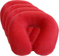 WorldsBest Wolf Essentials Neck Pillow Adult Cozy Soft Microfiber, Red (Pack of 4) Red