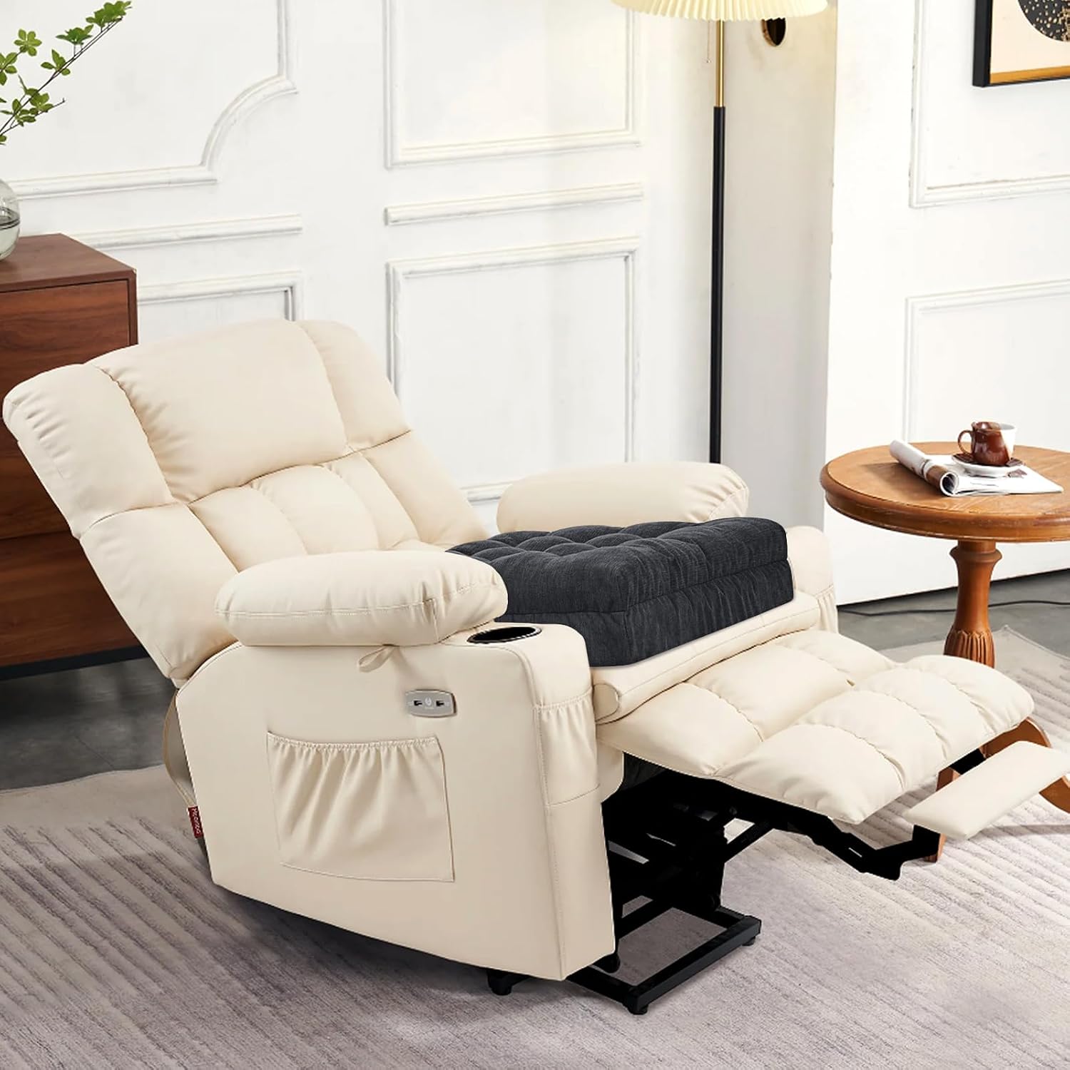 Recliner Cushions for Elderly, 20x20x5 Inch Thick Chair Cushion Patent Design Soft Tufted Dual Layer Booster Seat Cushions for Seniors…