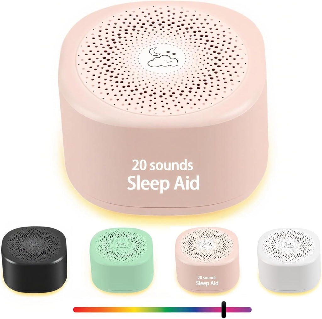 YONSEN Travel White Noise Sound Machine 20 Sounds, Portable Sound Machine for Adults Sleep, Mini with Adjustable Volume, 3…
