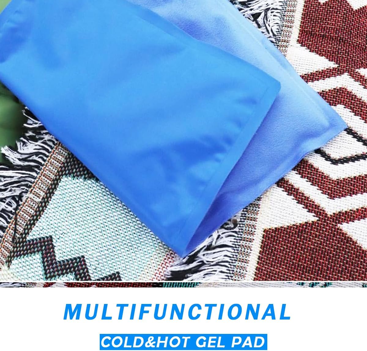 Couleurs Cooling Pad Mat for Pillow - Cold Injuries Relief, Perfect for Night Sweats, Migraines, Fevers, Hot Flashes - Reusable (Blue) 00 C…