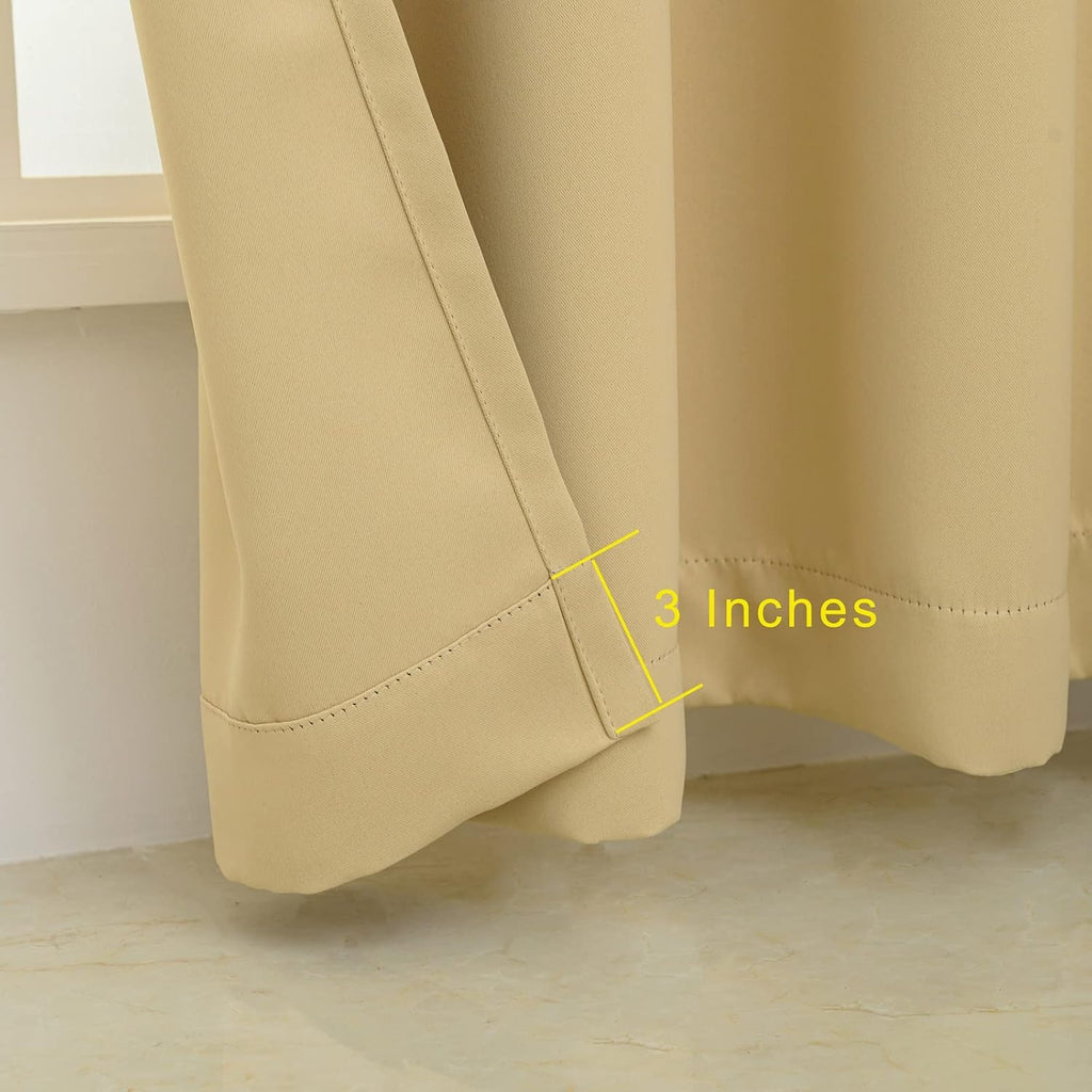 Pickluc Blackout Curtain 108 Inches Long 2 Panels, Grommet Window Drapes for Living Room, Thermal Insulated, Noise Reduction, Privacy Prote…