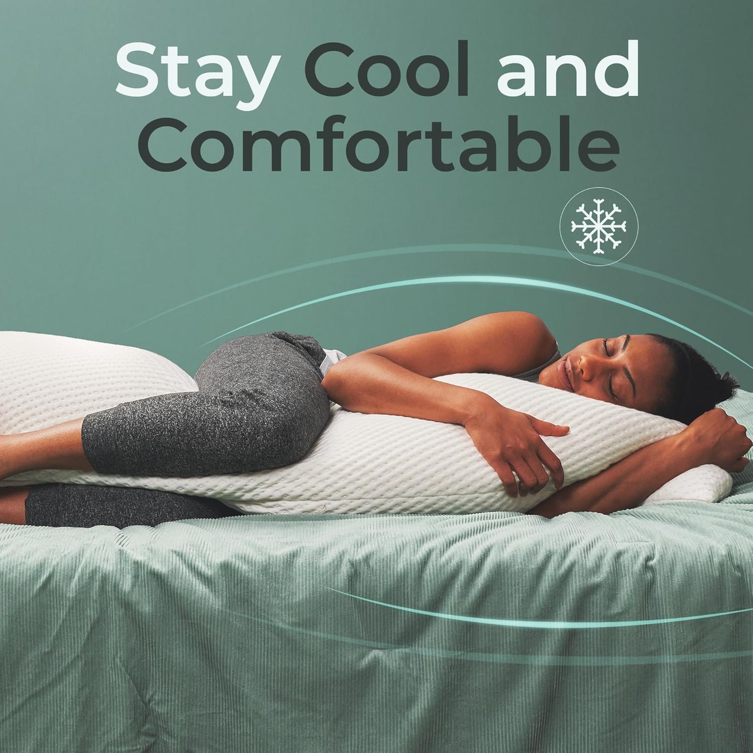 Snuggle-Pedic Body Pillow for Adults, Cozy Comfort Down Alternative Pregnancy Pillows - Soft, Supportive, Breathable Side Sleepers…