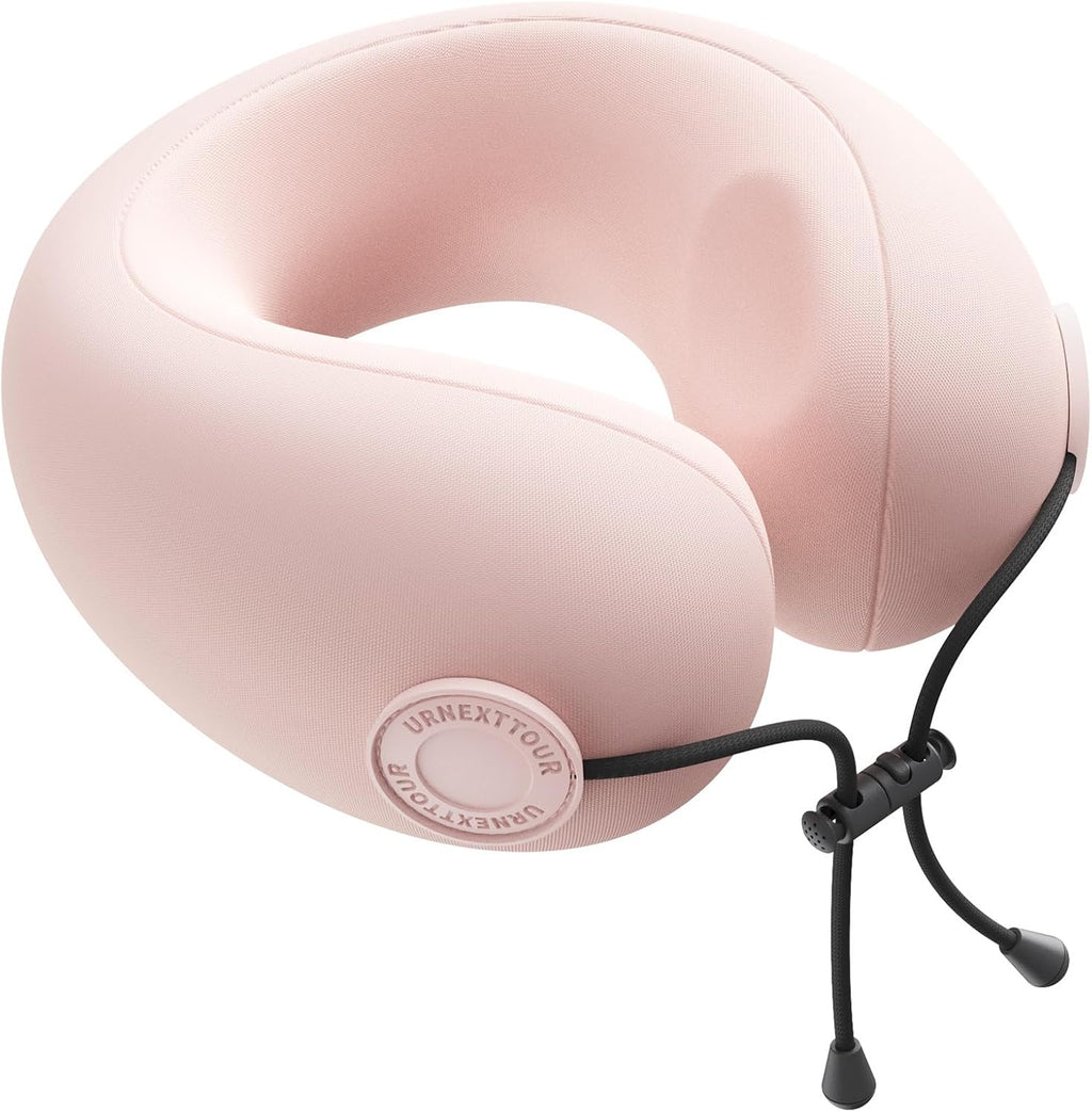 urnexttour Travel Neck Pillows for Airplane Adults, Memory Foam Neck Support Travelling Pillow with Washable Cotton Pillowcases and…