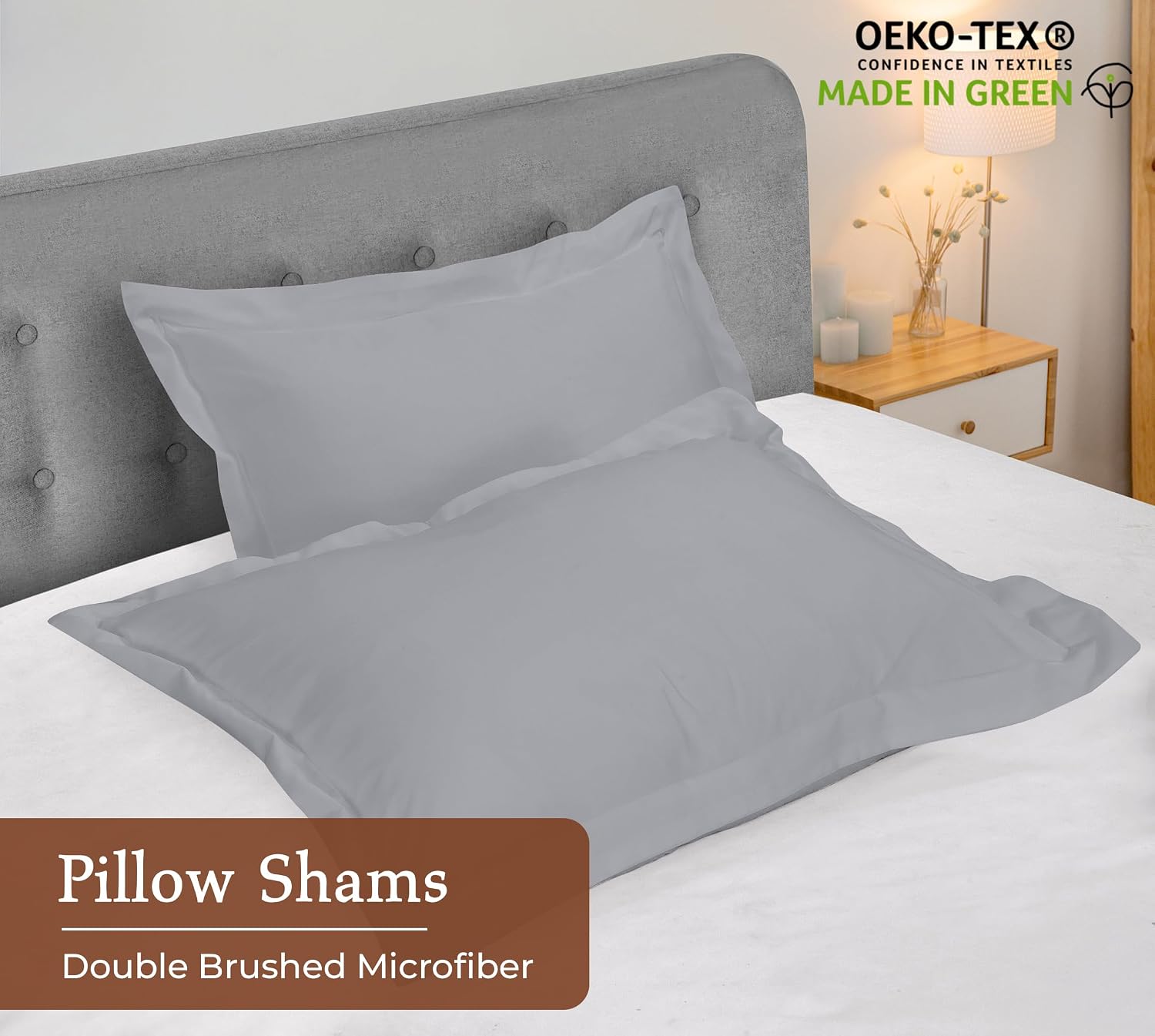 Royalelinens Royale Linens Pillow Shams 2 Pack Euro Size 26x26 Inch - Brushed 1800 Microfiber - Bed Pillow Shams, Wrinkle Resistant Super S…