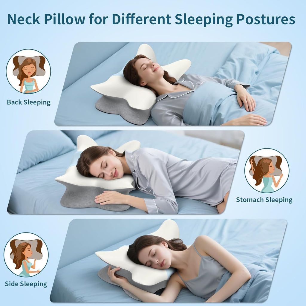 Besyodo Cervical Pillow for Neck and Shoulder - Ergonomic Neck Pillow for Sleeping, Contour Memory Foam Pillows Side Sleeper Pillow…