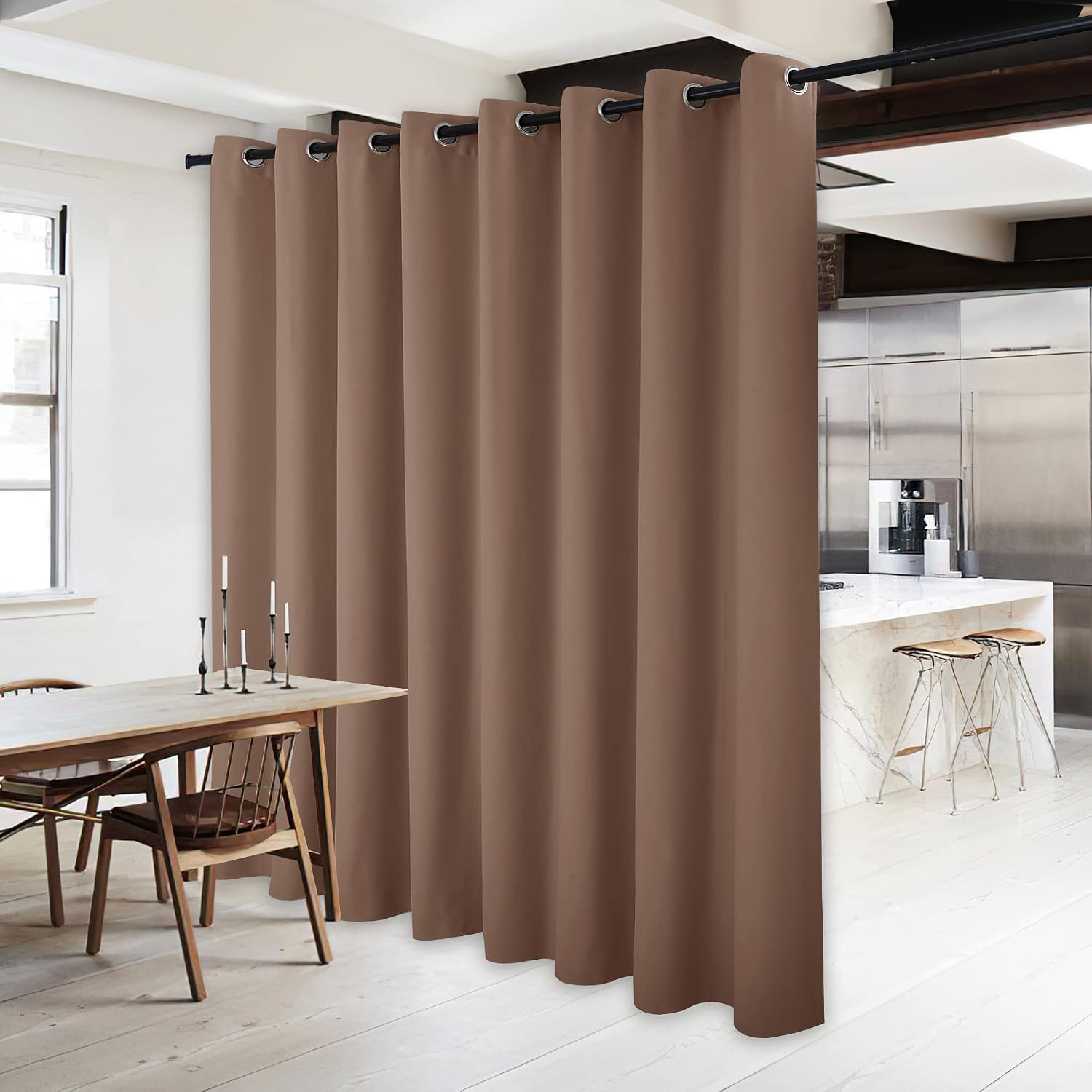 NICETOWN Wall Dividers for Rooms, Sound Barrier Room Divider Curtain Screen Partition, Function Thermal Blackout Patio Door Panel…
