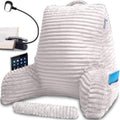 Homie Reading Pillow with Reading Light and Wrist Support, Has Arm Rests, and Back Support for Bed Rest, Lounging, Reading, Working on…