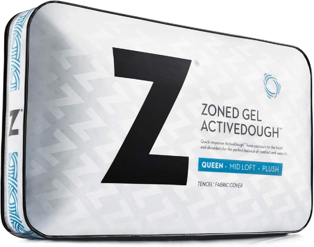 MALOUF Zoned Pillow Infused with Temperature Regulating Gel-New ACTIVEDOUGH Formula is Responsive, Supportive, and Plush-Mid Loft-Queen…