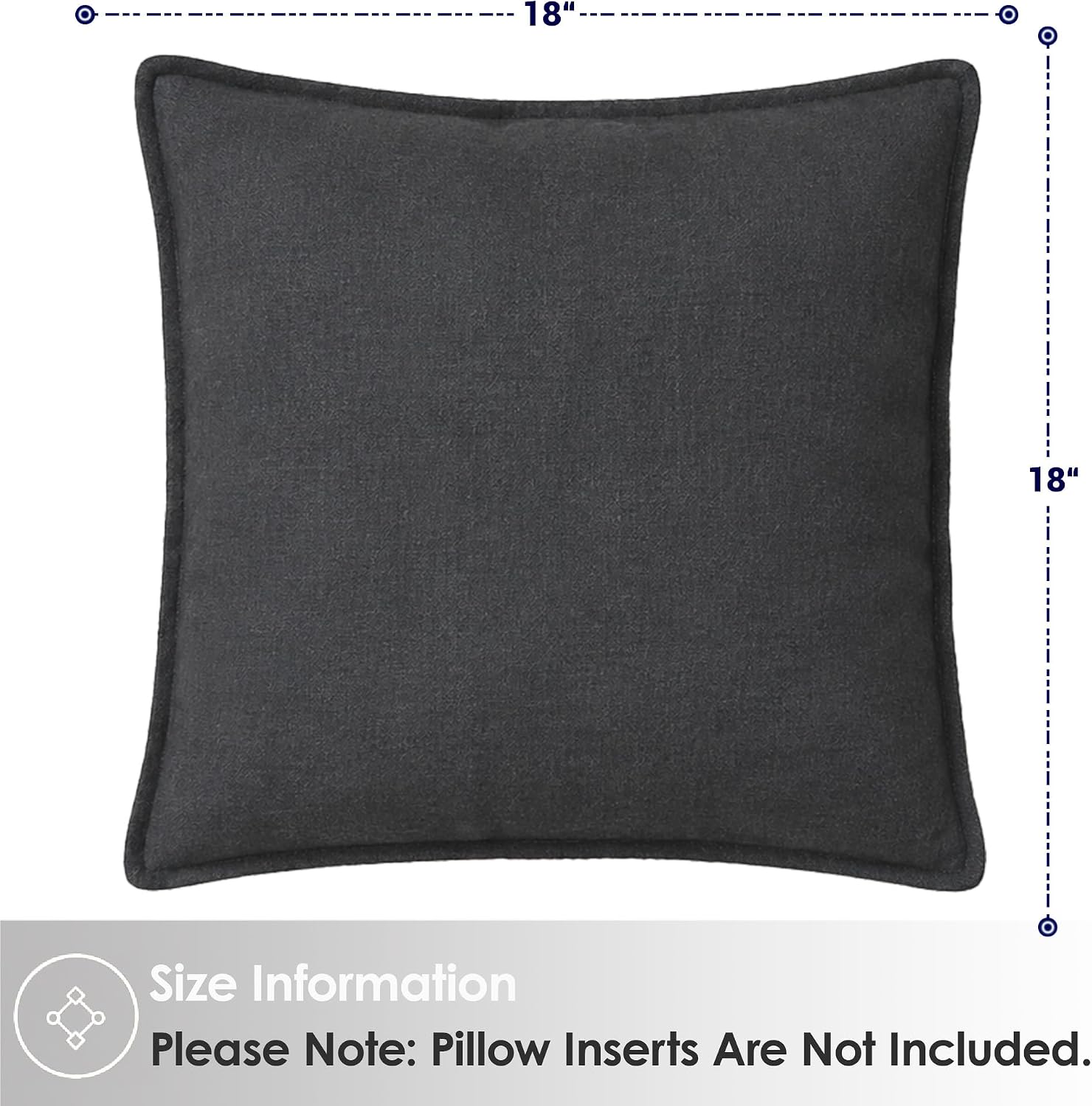 Symplora Cotton Linen Throw Pillow Covers Set of 2, Breathable Non Pilling Decorative Pillow Covers, Machine Washable Cushion Case for…