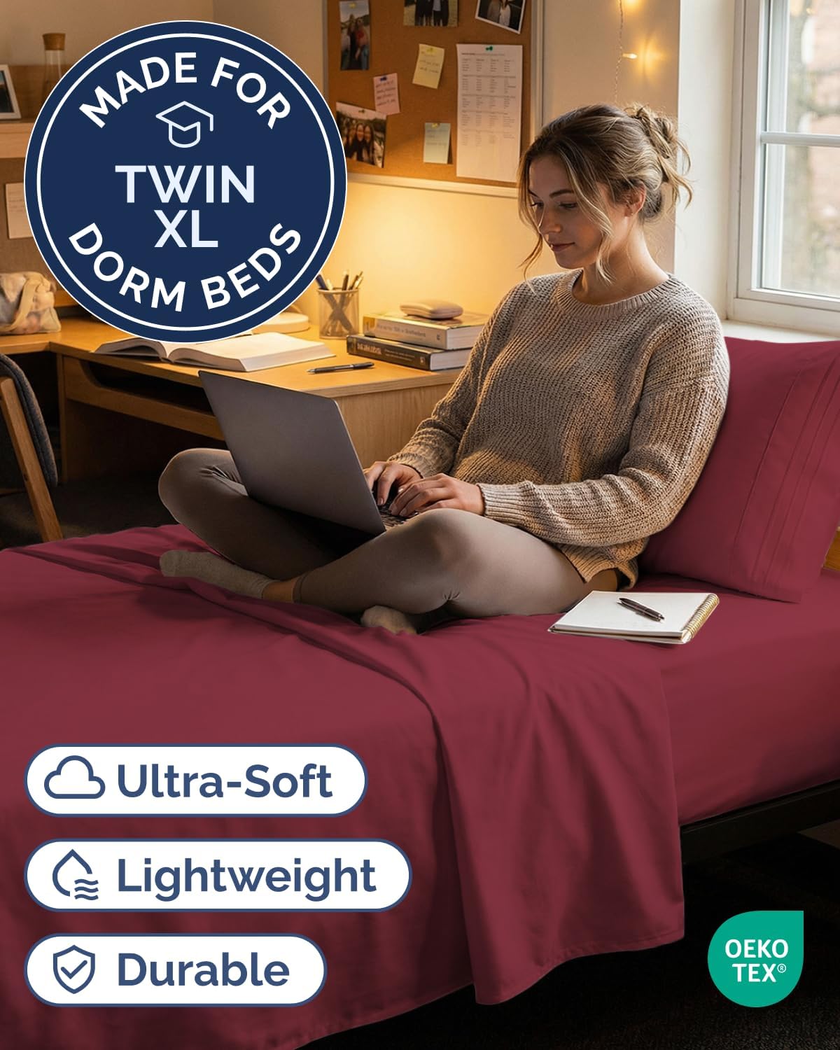 Twin XL Size 3 Piece Sheet Set - Comfy Breathable & Cooling Sheets - Hotel Luxury Bed Sheets for Women & Men - Deep Pockets, Easy-Fit…