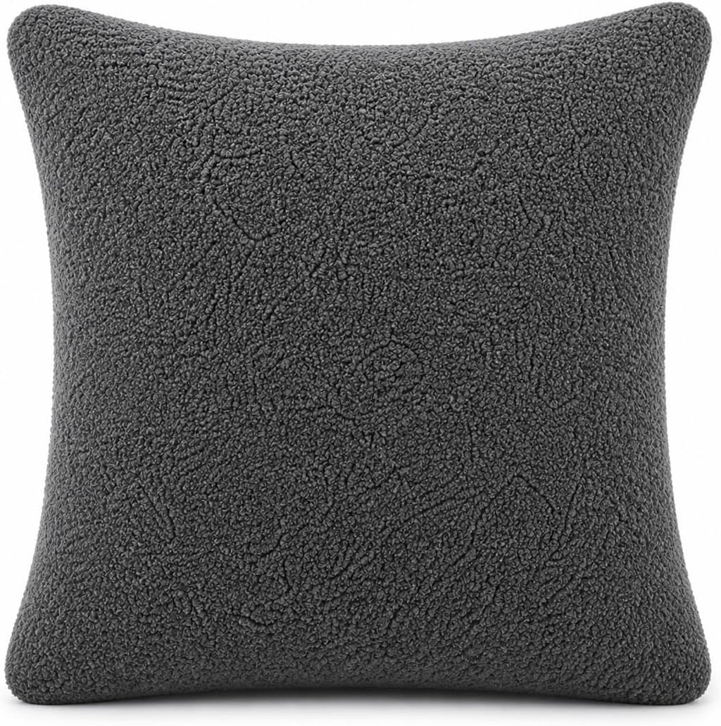 Reafort Sherpa Euro Sham Pillow Cover 26x26 Inch, Ultra Soft Plush Fluffy Decorative Throw Pillow Case with Hidden Zipper, Cozy Cushion Cov…