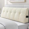 Djft Headboard Pillow Queen Size for Sitting in Bed, Large Bed Wedge Backrest Cushion with Ergonomic Foam, Reading Pillow Large Back…