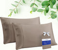 Stnomyhome Eucalyptus Tencel Cooling Pillowcase 2 Pack Queen Soft Brown | Moisture Wicking for Night Sweats | 3X Faster Drying | Oeko-TEX C…