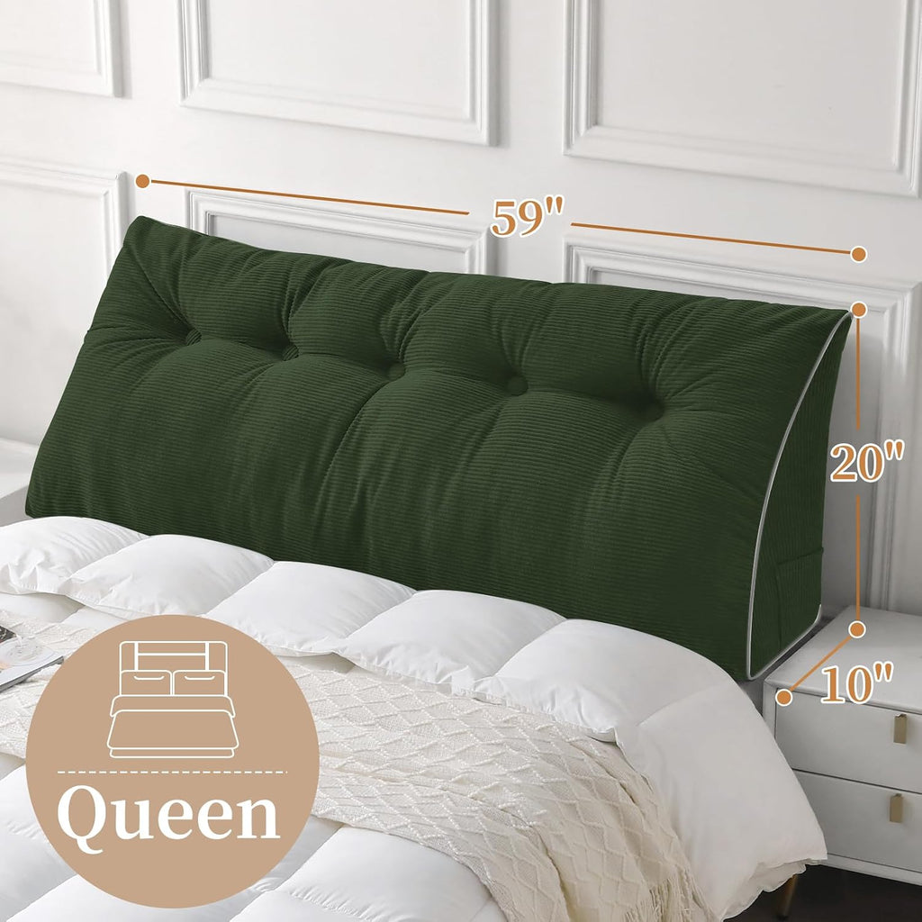 Sasttie Headboard Pillow Queen, Triangular Wedge Pillow Headboard, Wedge Headboard Pillow for Bed Sofa, Daybed Pillows for Sitting up, Read…
