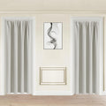 Jiuzhen Blackout Doorway Curtains 80 inch Length - 2 Panels Thermal Insulated Privacy Soundproof Rod Pocket Closet Door Curtains Room Divid…