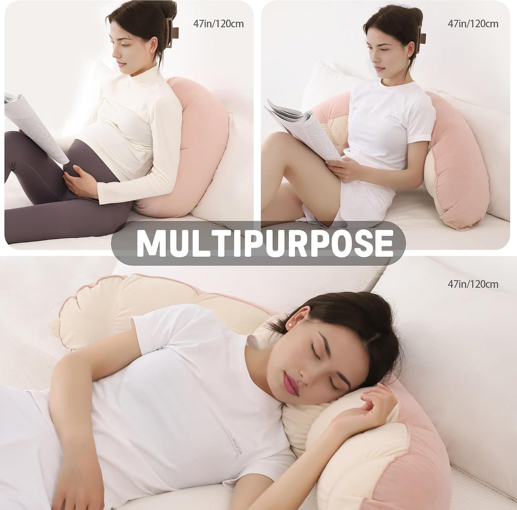 Peallow(Pat. Pend) – Long Round Body Pillow for Adults, Bolster Pillow for Sleeping, Soft and Supportive Pillow for Sleeping & Lumbar…
